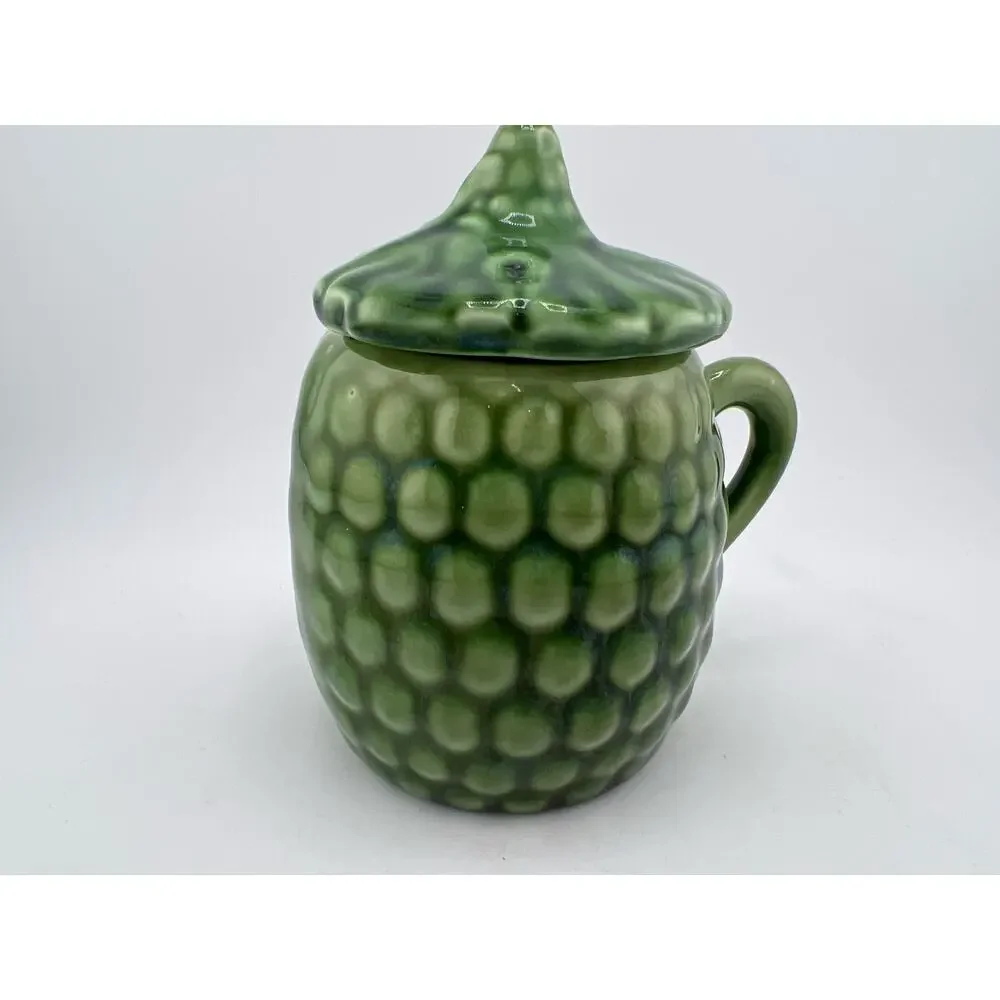 Green‎ Sugar Bowl Vintage Cute Abstract Fairy